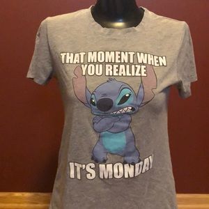Disney gray stitch shirt